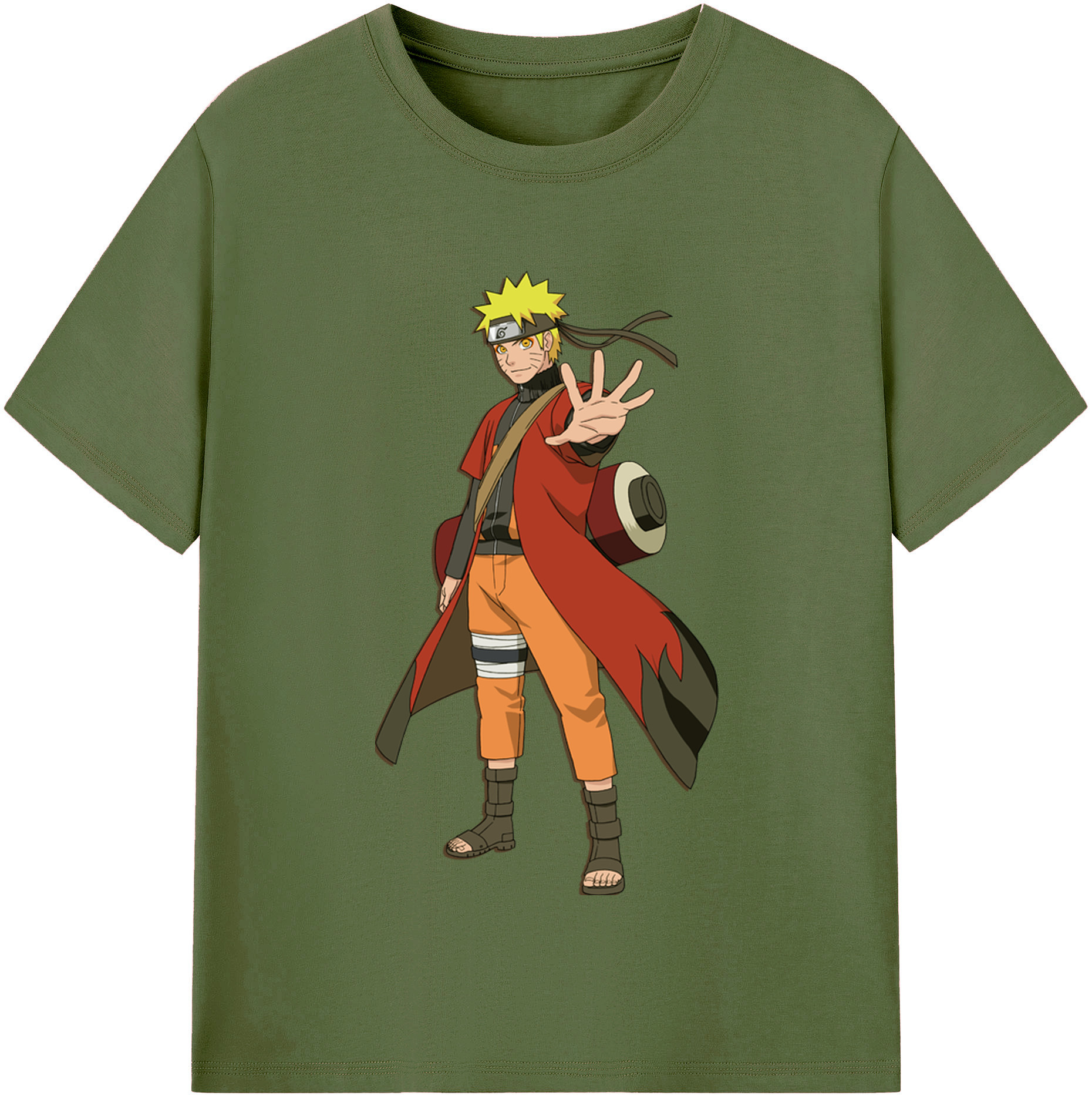 （画像用） NARUTO -ナルト- うずまき ナルト Uzumaki Naruto 綿100％半袖Tシャツ（フロントプリント）